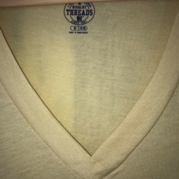 NCAA Washington Huskies Dusty Yellow V Neck Tee - Picture 3 of 4